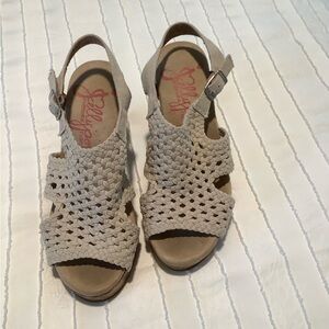 Jellypop Cream Woven Sandals